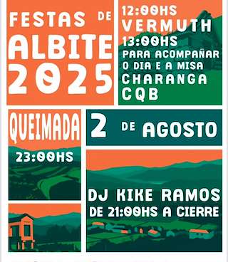 Fechas, información, programa, cartel, imágenes, mapa y ubicación de Festas de Albite   en  Muíños