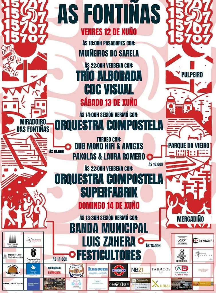 Festas de As Fontiñas (2026) en Santiago de Compostela