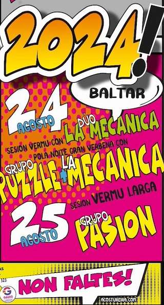 Fechas, información, programa, cartel, imágenes, mapa y ubicación de Festas de Baltar  en  Narón