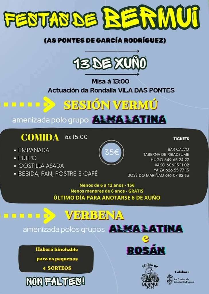 Festas de Bermui (2026) en As Pontes de García Rodríguez