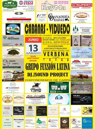 Fechas, información, programa, cartel, imágenes, mapa y ubicación de Festas de Cabanas - Viduedo (2026)  en  A Fonsagrada