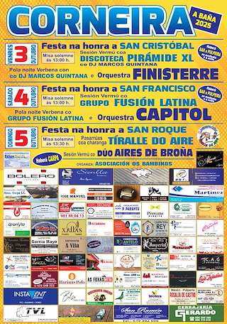 Fechas, información, programa, cartel, imágenes, mapa y ubicación de Festas de Corneira (2025)  en  A Baña