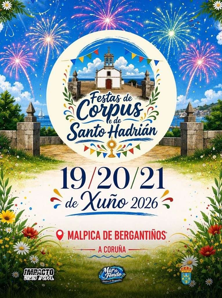 Festas de Corpus e de Santo Hadrián (2026) en Malpica de Bergantiños