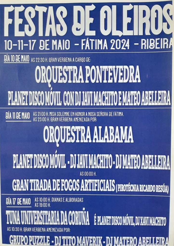 Festas de Fátima de Oleiros (2024) en Ribeira