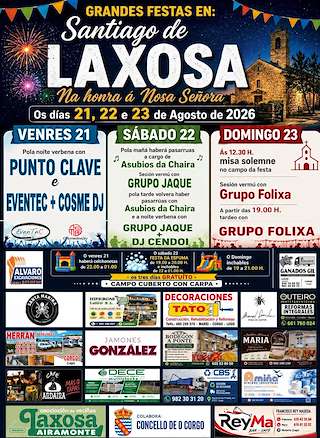 Fechas, información, programa, cartel, imágenes, mapa y ubicación de Festas de Laxosa  en  O Corgo