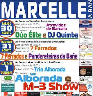 Fechas, información, programa, cartel, imágenes, mapa y ubicación de Festas de Marcelle  en  A Baña