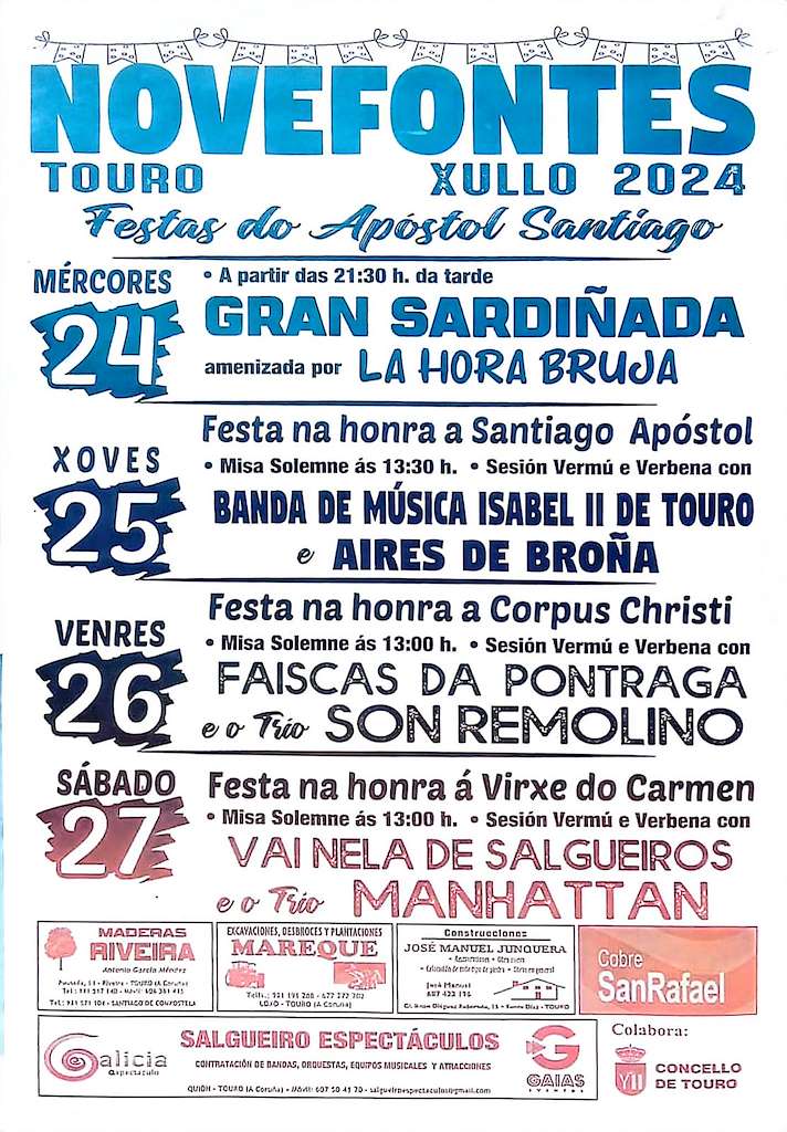 Festas de Novefontes en Touro