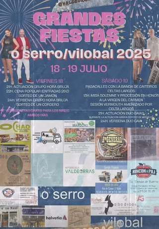 Fechas, información, programa, cartel, imágenes, mapa y ubicación de Festas de O Serro  en  O Barco de Valdeorras