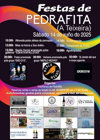 Fechas, información, programa, cartel, imágenes, mapa y ubicación de Festas de Pedrafita  en  A Teixeira