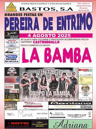 Fechas, información, programa, cartel, imágenes, mapa y ubicación de Festas de Pereira  en  Entrimo