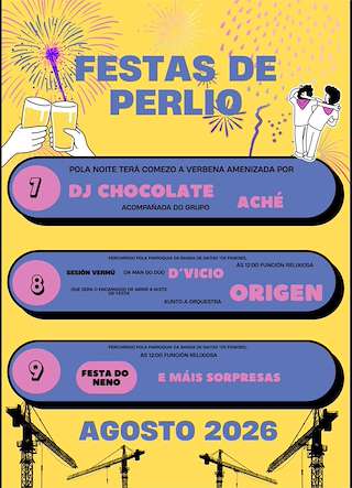 Fechas, información, programa, cartel, imágenes, mapa y ubicación de Festas de Perlío (2026)  en  Fene