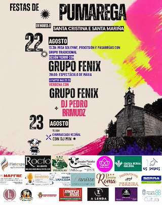 Fechas, información, programa, cartel, imágenes, mapa y ubicación de Festas de Pumarega (2026)  en  Castroverde