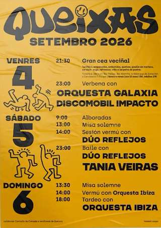 Fechas, información, programa, cartel, imágenes, mapa y ubicación de Festas de Queixas (2026) en Cerceda