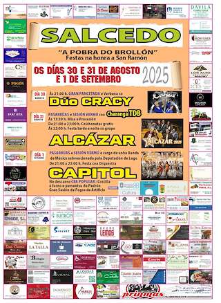 Fechas, información, programa, cartel, imágenes, mapa y ubicación de Festas de Salcedo  en  A Pobra do Brollón