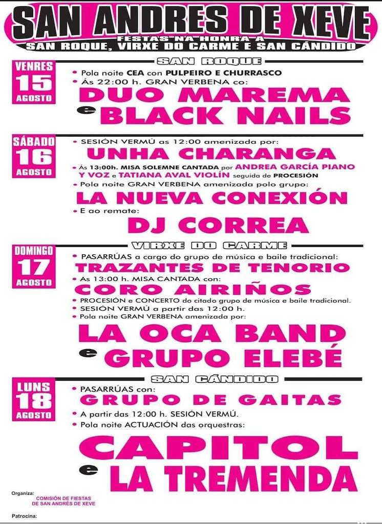 Festas de San Andrés de Xeve en Pontevedra