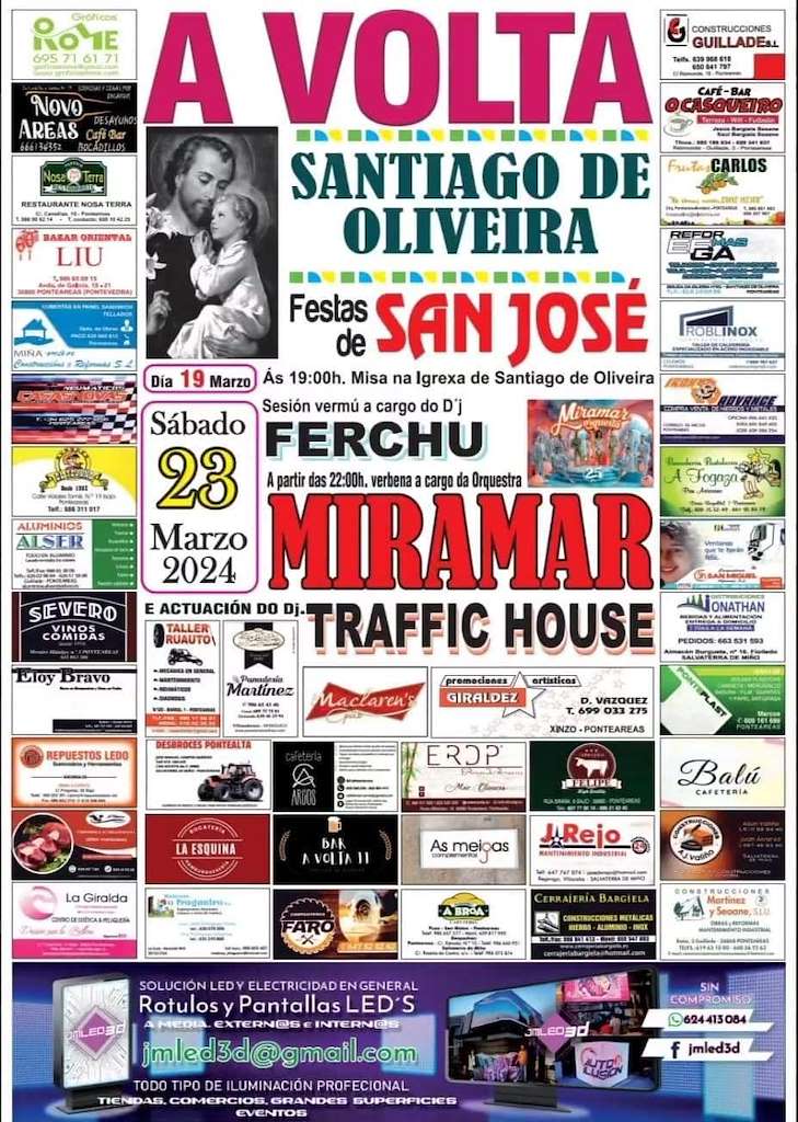 Festas de San José en Santiago de Oliveira en Ponteareas