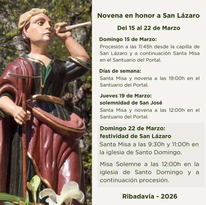 Festas de San Lázaro (2026) en Ribadavia