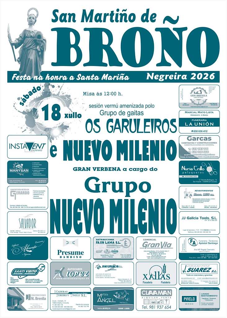 Festas de San Martiño de Broño  (2026) en Negreira