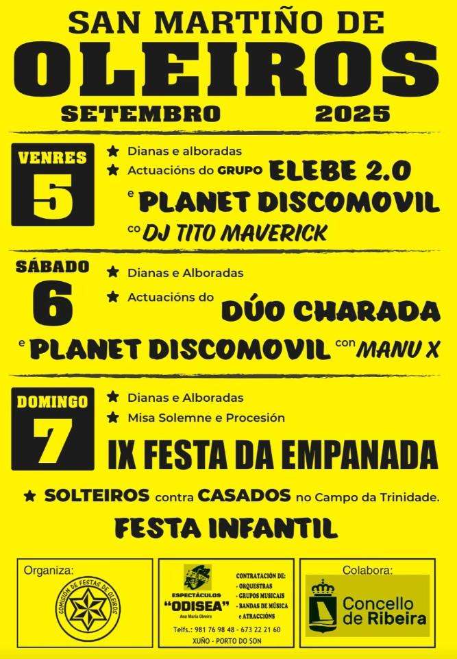 Festas de San Martiño de Oleiros (2025) en Ribeira