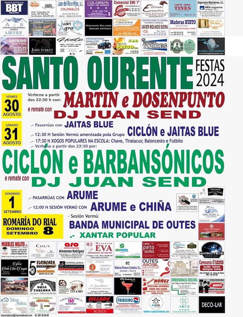 Festas de San Ourente en Outes