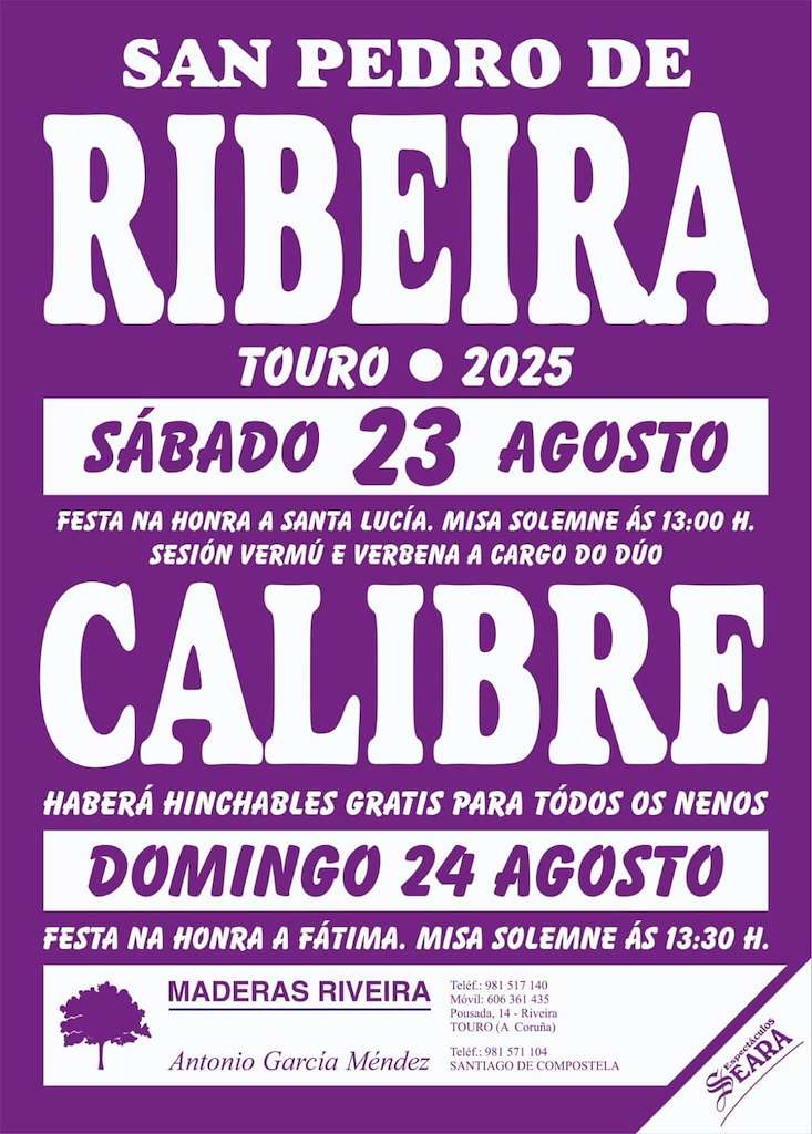 Festas de San Pedro de Ribeira (2025) en Touro