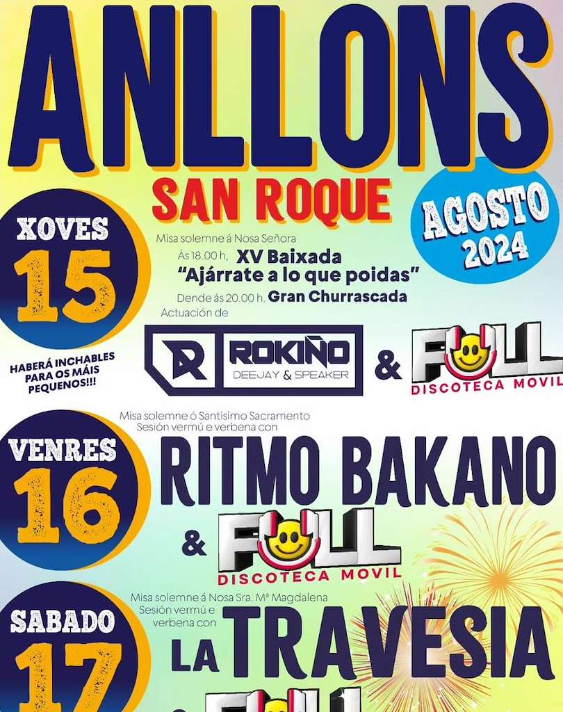 Festas de San Roque de Anllóns  en Ponteceso