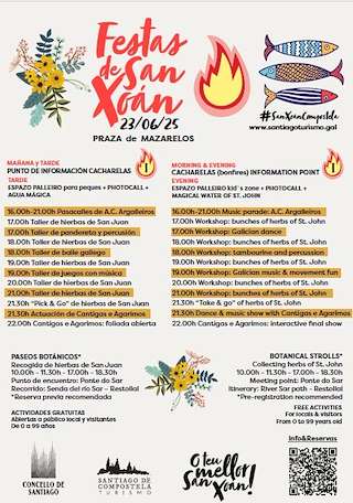 Fechas, información, programa, cartel, imágenes, mapa y ubicación de Festas de San Xoán   en  Santiago de Compostela