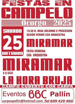 Fechas, información, programa, cartel, imágenes, mapa y ubicación de Festas de San Xulián de Campelo (2025)  en  O Corgo