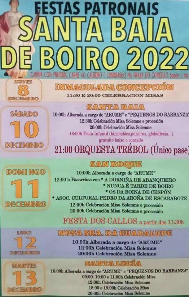 Festas de Santa Baia en Boiro