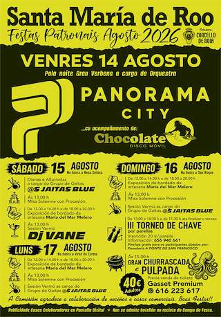 Fechas, información, programa, cartel, imágenes, mapa y ubicación de Festas de Santa María de Roo (2026) en Noia