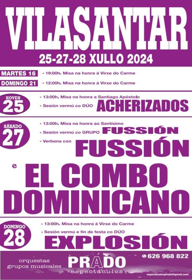 Festas de Santiago Apóstol en Vilasantar