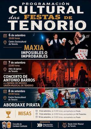 Fechas, información, programa, cartel, imágenes, mapa y ubicación de Festas de Tenorio (2026) en Cerdedo Cotobade
