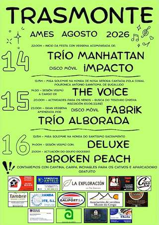 Fechas, información, programa, cartel, imágenes, mapa y ubicación de Festas de Trasmonte (2026) en Ames
