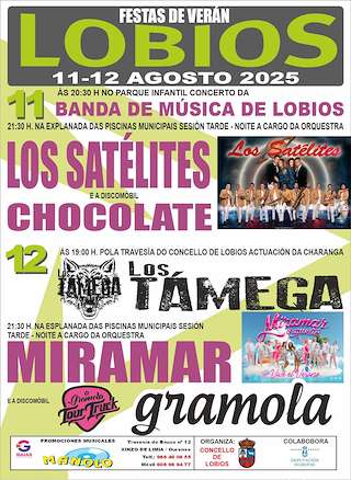 Fechas, información, programa, cartel, imágenes, mapa y ubicación de Festas de Verán  en  Lobios