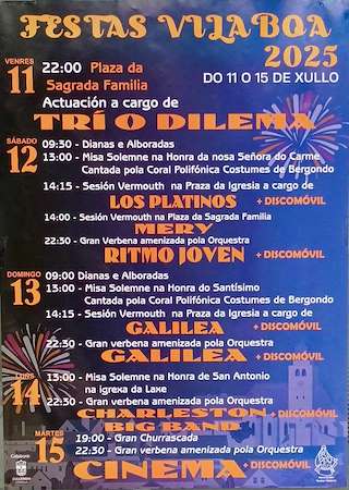 Fechas, información, programa, cartel, imágenes, mapa y ubicación de Festas de Vilaboa  en  Culleredo