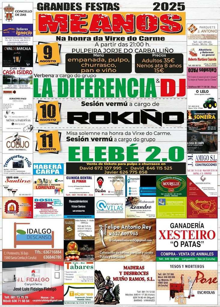 Festas do Carme de Meanos en Zas