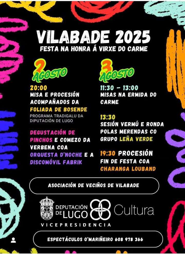 Festas do Carme de Vilabade (2025) en Castroverde