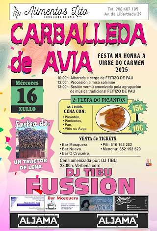 Fechas, información, programa, cartel, imágenes, mapa y ubicación de Festas do Carmen  en  Carballeda de Avia