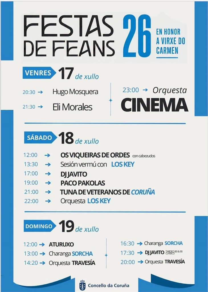 Festas do Carmen de Feáns en A Coruña
