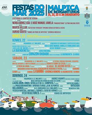 Fechas, información, programa, cartel, imágenes, mapa y ubicación de Festas do Mar  en  Malpica de Bergantiños