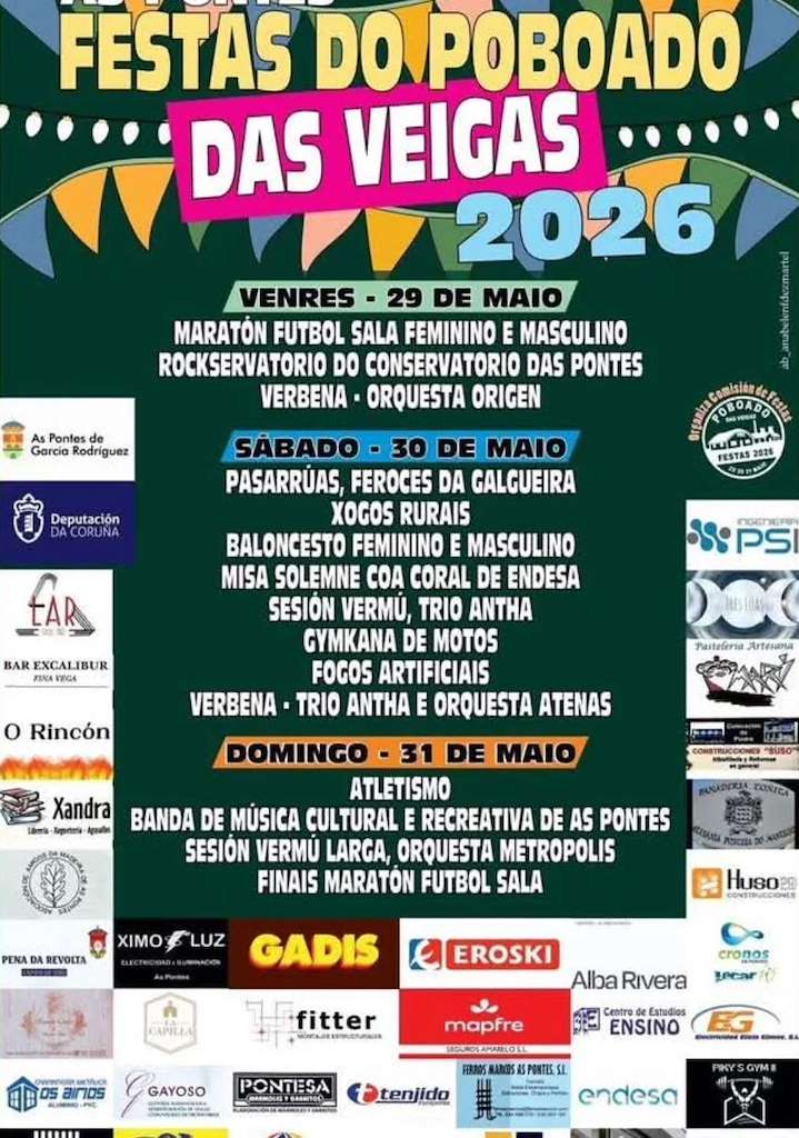 Festas do Poboado das Veigas (2026) en As Pontes de García Rodríguez