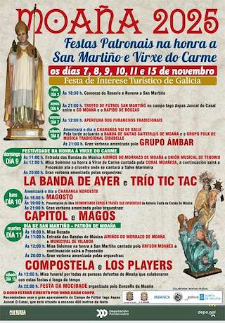Fechas, información, programa, cartel, imágenes, mapa y ubicación de Festas do San Martiño (2025)  en  Moaña