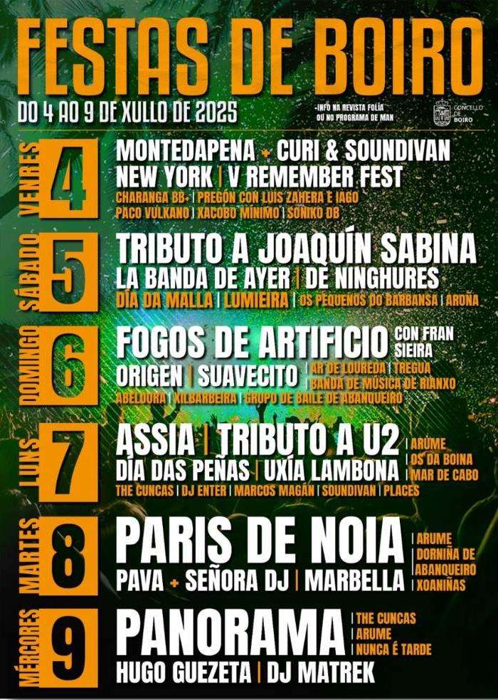 Festas do Verán (2025) en Boiro