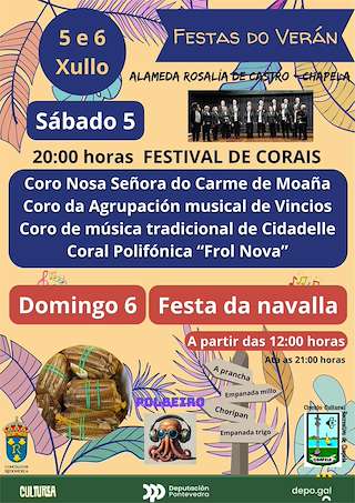 Fechas, información, programa, cartel, imágenes, mapa y ubicación de Festas do Verán de Chapela  en  Redondela