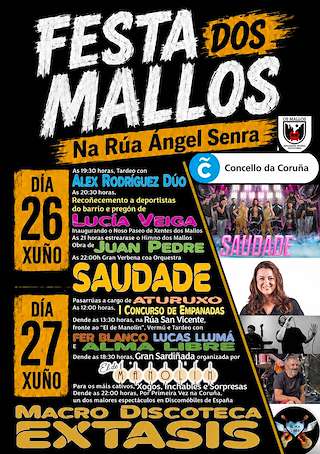 Fechas, información, programa, cartel, imágenes, mapa y ubicación de Festas dos Mallos (2026) en A Coruña