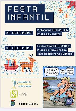 Fechas, información, programa, cartel, imágenes, mapa y ubicación de Festas Infantís de Nadal   en  Illa de Arousa