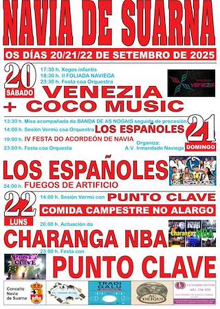 Fechas, información, programa, cartel, imágenes, mapa y ubicación de Festas Patronais das Dores  en  Navia de Suarna