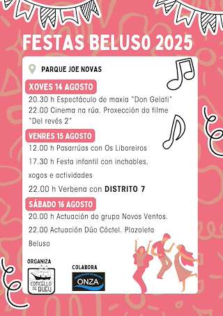 Fechas, información, programa, cartel, imágenes, mapa y ubicación de Festas Patronais de Beluso  en  Bueu