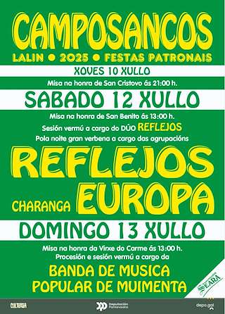 Fechas, información, programa, cartel, imágenes, mapa y ubicación de Festas Patronais de Camposancos  en  Lalín