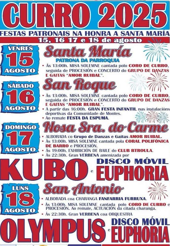 Festas Patronais de Curro (2025) en Barro